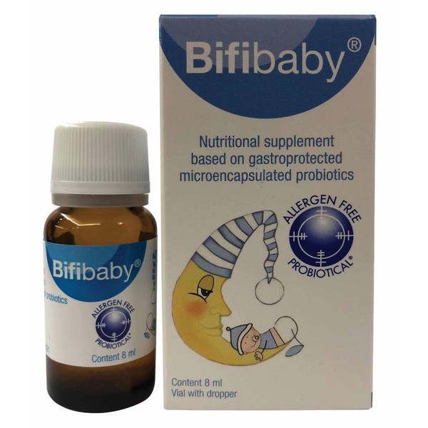 Men Vi Sinh Bifibaby Drop.Giúp Bé Từ Sơ Sinh Hết Táo Bón,Tiêu Chảy,Tiêu Hóa Tốt.Xuất Xứ Ý.Chai 8ml