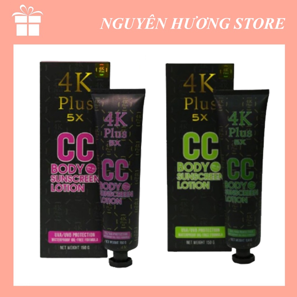 Lotion chống nắng Body 4K Plus 5X CC Thái Lan 150ml