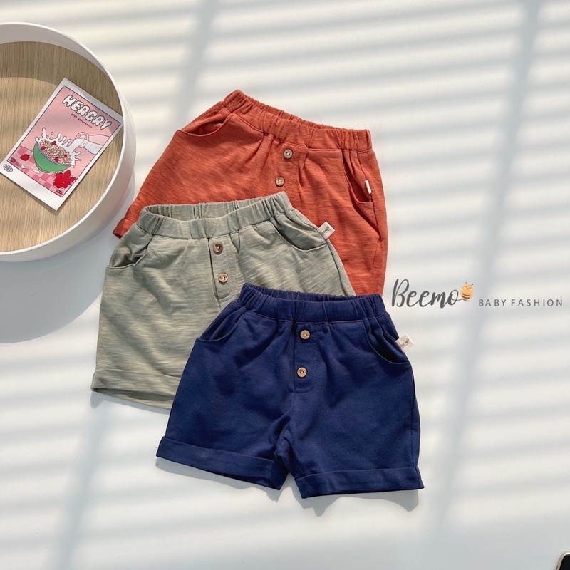 Quần Short cotton xước mềm mại bé trai-MS41