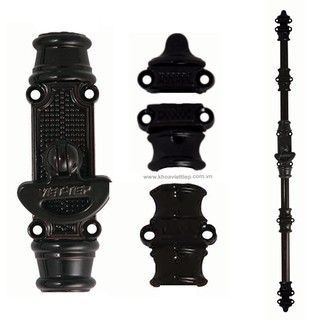 Chốt Khóa Clemon tay gập Việt Tiệp màu đen nguyên củ