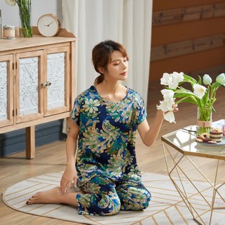 Đồ bộ vải lụa satin mát lạnh mặc nhà
