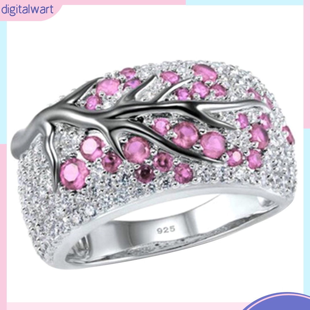 Nhẫn Hợp Kim Hình Cành Cây Đính Đá Thời Trang Sang Trọng Dành Cho Nữ