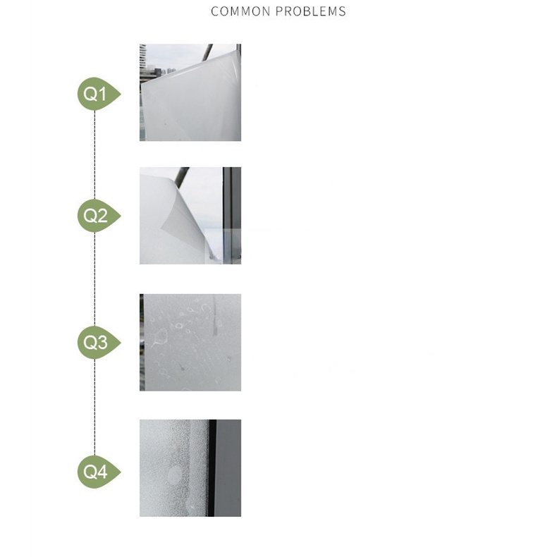 Giấy dán cửa sổ bằng PVC nhám 45x100cm
