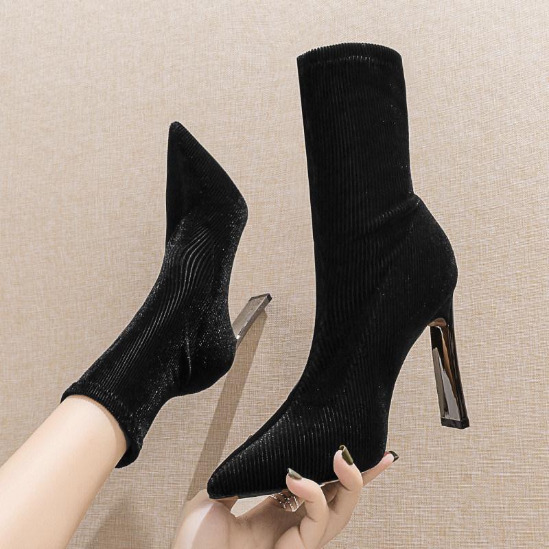 Bốt martin cao gót mũi nhọn sành điệu 2020 nhiều size tùy chọn