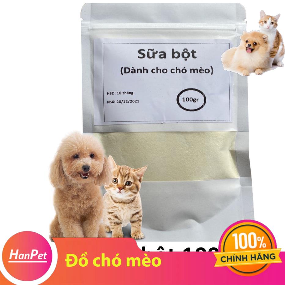 Sữa bột cho Chó mèo gói zip 100gr sữa dành cho ths cưng nhỏ Bio milk new