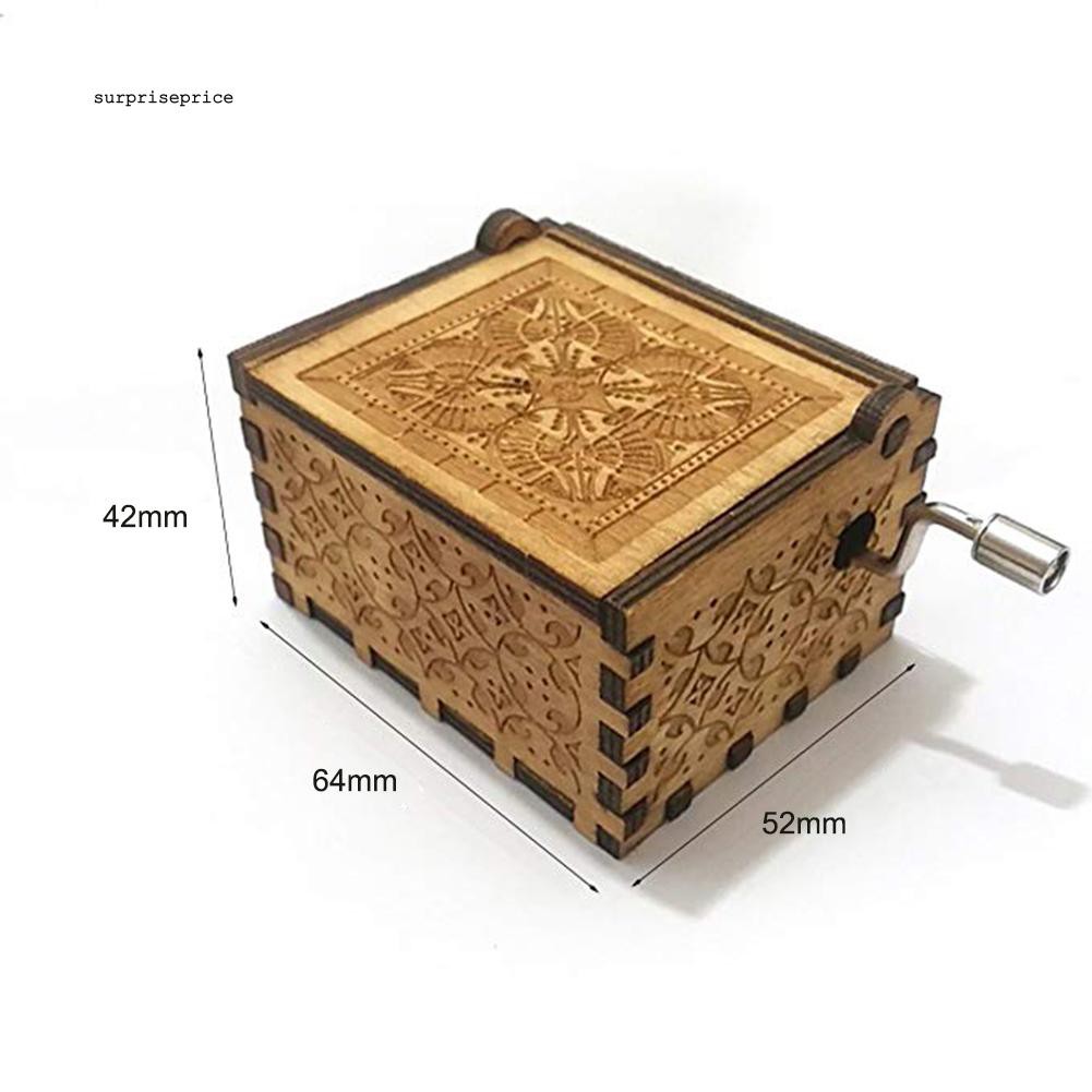 Hộp gỗ phát nhạc để bàn phong cách Harry Potter độc đáo