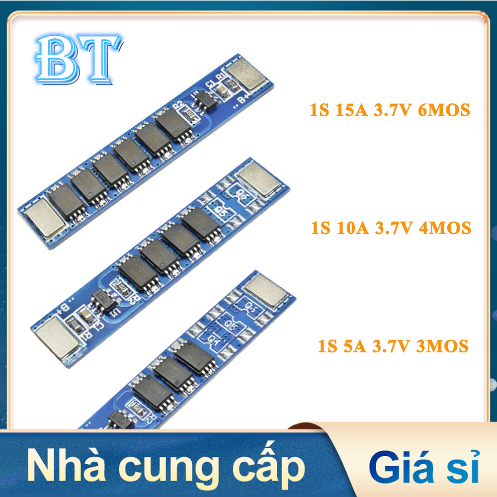 Bảng bảo vệ pin sạc Li-ion Li-ion 1 x 1S 3.7V 5/10 / 15A 18650 Bảng Mạch Bảo Vệ Pin Lithium