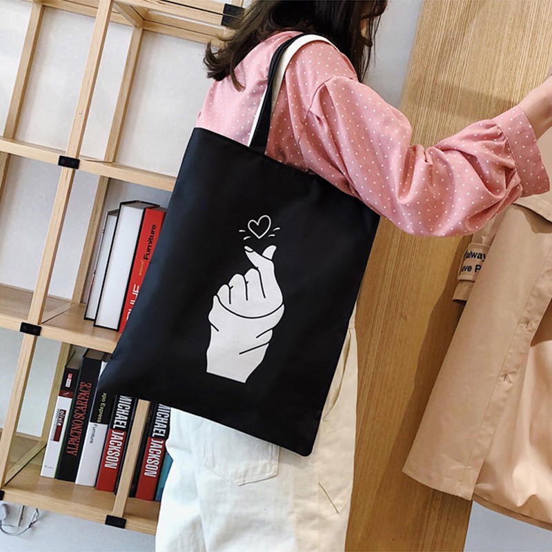 Túi Tote Vải 2 Lớp Bắn Tim Hot Trend M772