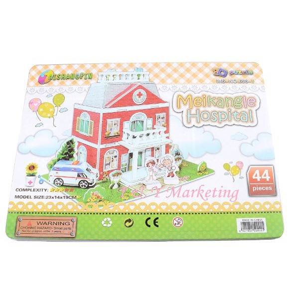 Combo 3 mẫu khác nhau Bộ xếp hình 3D Puzzle bắng giấy xốp