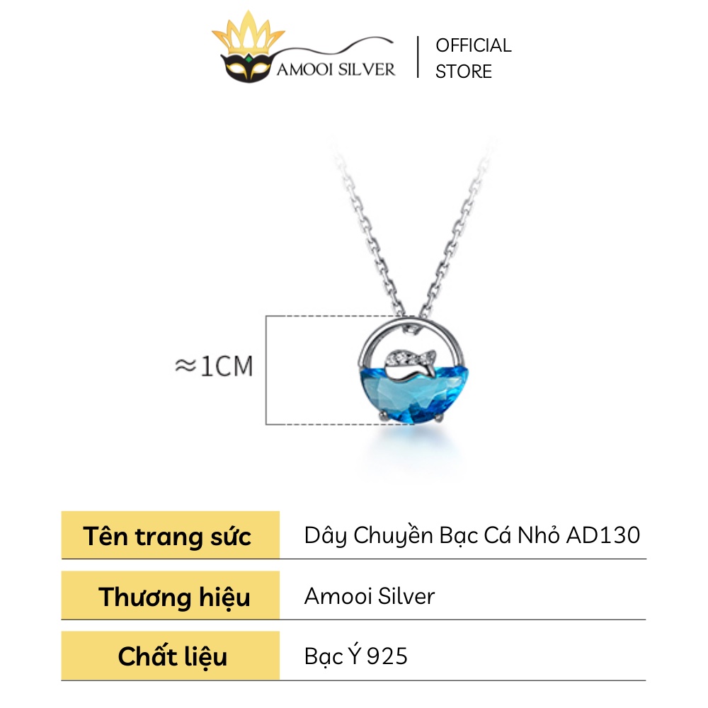 Dây Chuyền Bạc S925 Cá Nhỏ Giữa Đại Dương Cá Tính - Amooi Silver AD130