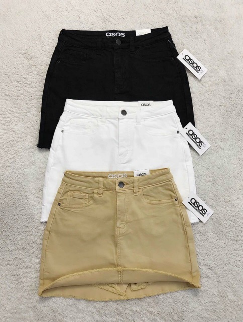 CHÂN VÁY JEANS TUA LAI BA MÀU CÓ QUẦN