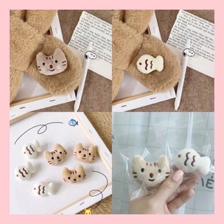 Móc khoá bông mèo cá siêu cute