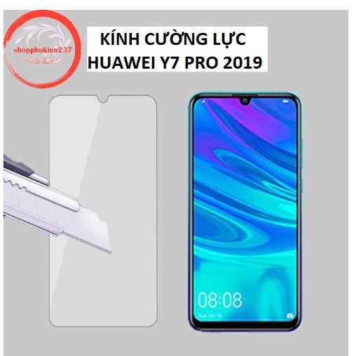 Bộ 3 dán kính cường lực 9H Huawei Y7 Pro 2019