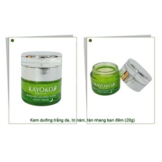 Kem đêm kayoko xanh 5, Kem trắng da kayoko, sạch nám, tàn nhang Kayoko (Night Cream)