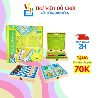 CỜ BÚNG, VUA, CARO, TƯỚNG, RẮN, VÂY, CÁ NGỰA, THÚ - BỘ CỜ TÍCH HỢP 9 IN 1 (HÀNG SẴN) - Thư Viện Đồ Chơi