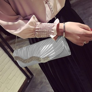 Ví Clutch S Dự Tiệc - Màu Bạc [+ 3 Tất]