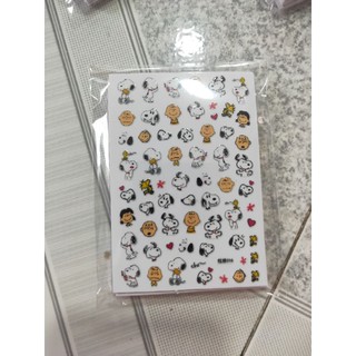 sticker dán móng hình cún và chú bé