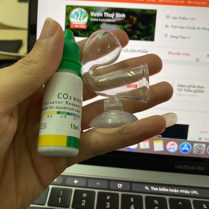 Bộ test CO2 trong hồ thuỷ sinh - CO2 Checker