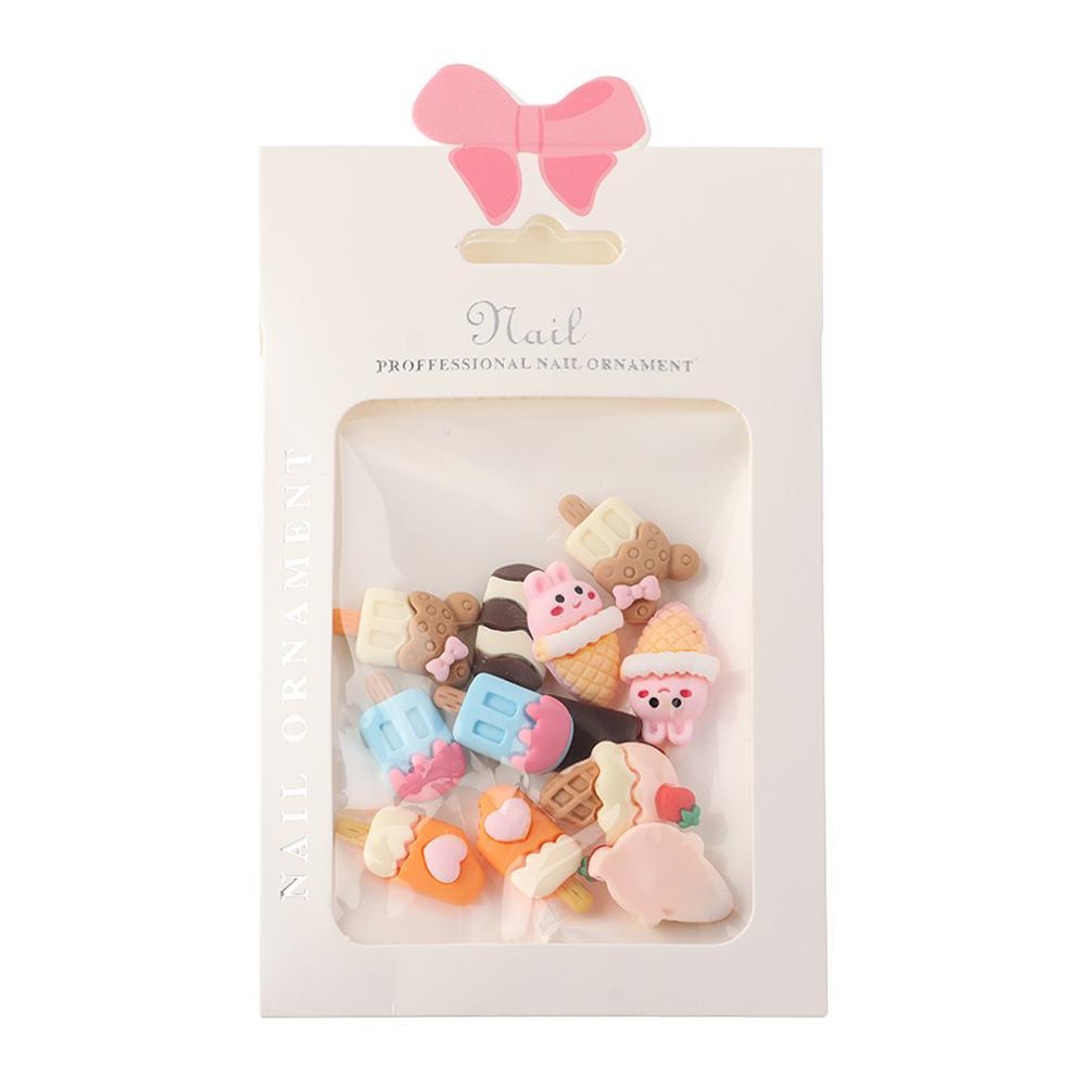 HS Set 12 Phụ Kiện Trang Trí Móng Tay Họa Tiết Hoạt Hình Dễ Thương