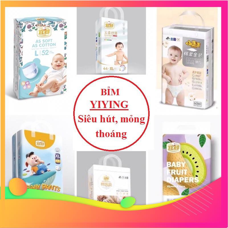 Bỉm dán/quần Yiying Tên lửa/Yiying Gold/Panbesy/Yiying Fruit/Yiying Heo/Yiying Hơi Thở Bông size S72/M60/L52/XL44/XXL40