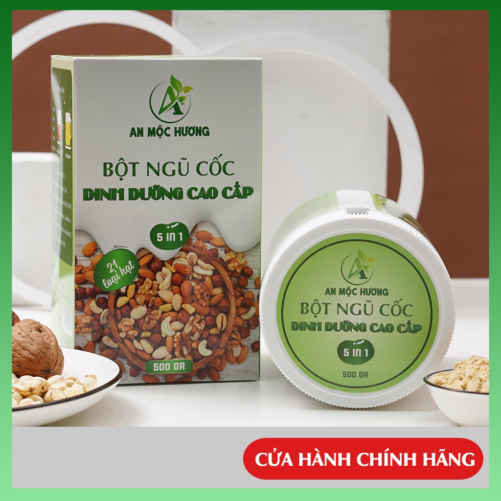 BỘT NGŨ CỐC TĂNG CÂN CAO CẤP 5IN1 AN MỘC HƯƠNG (500G) | 21 LOẠI HẠT DINH DƯỠNG TỰ NHIÊN