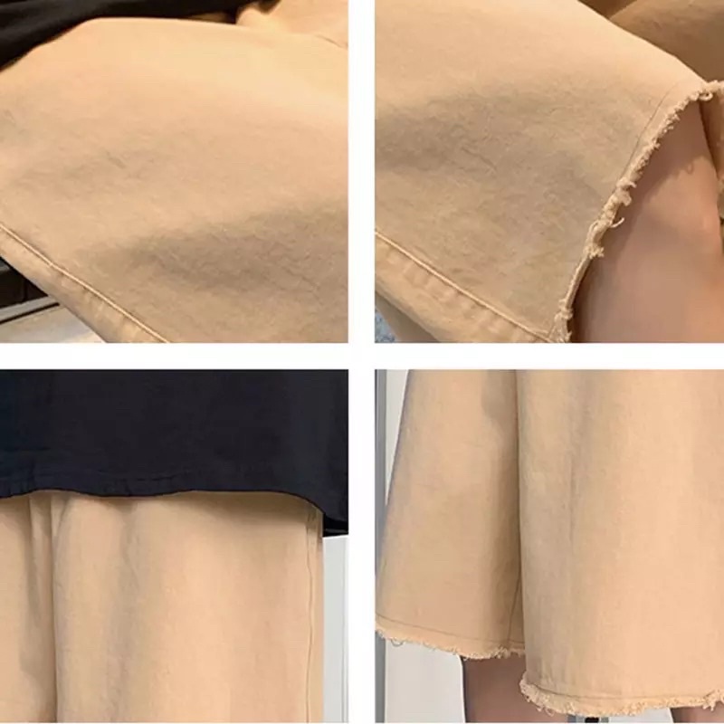 QUẦN SHORT KAKI ỐNG RỘNG NAM NỮ T-A-N Style hàn quốc-QSKT1-dể phối đồ màu be ảnh thật