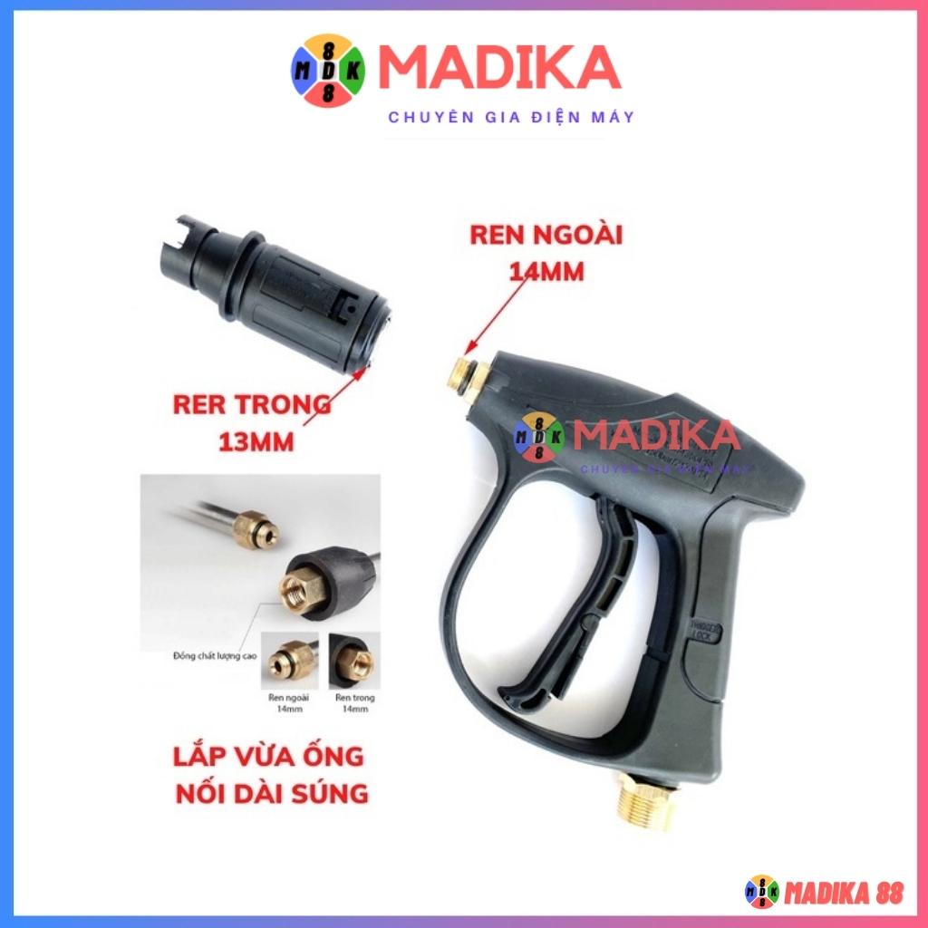 Súng rửa xe áp lực cao ren ngoài 22mm Và 14mm kèm ông nối inox dài 36cm