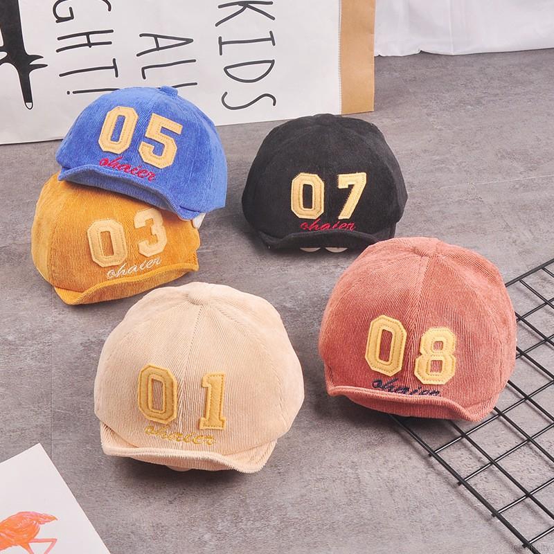 Nón lưỡi trai thêu chữ phong cách Hàn Quốc dành cho các bé