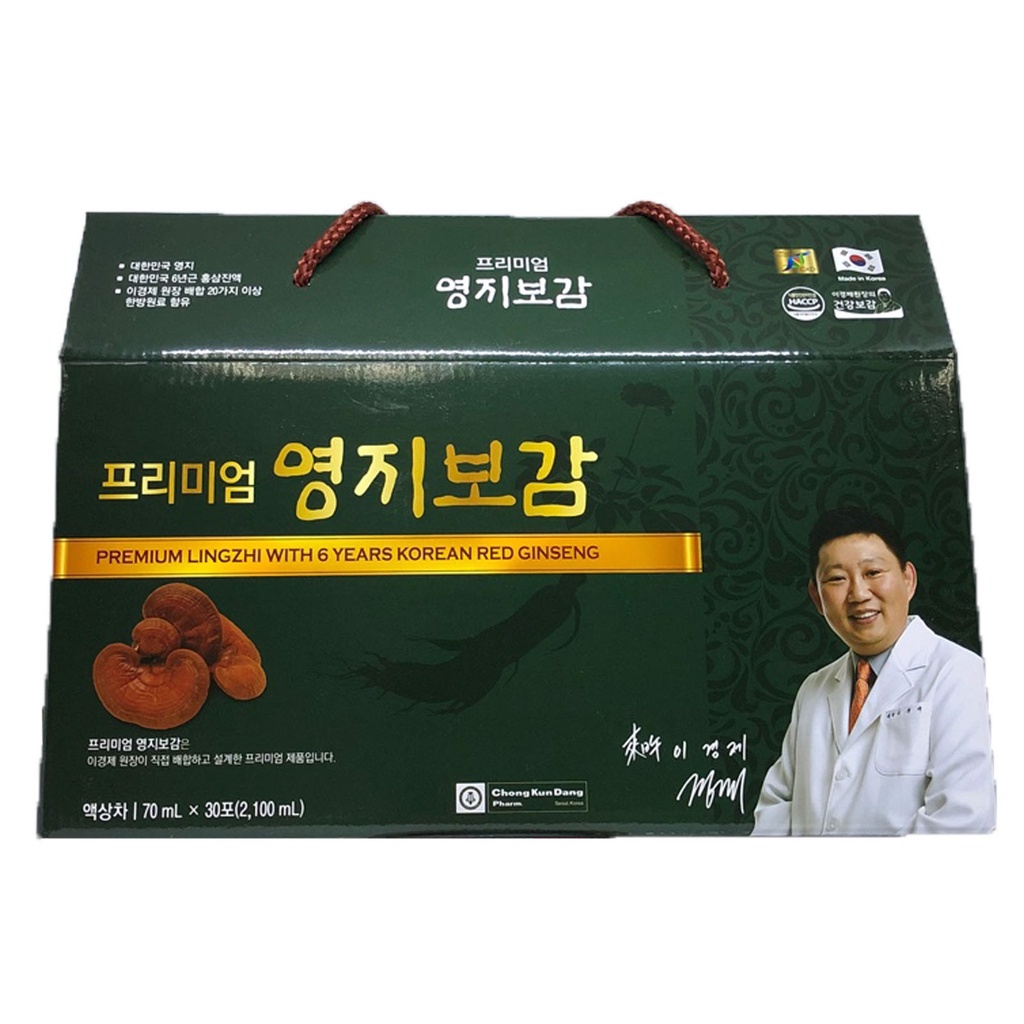 CHIẾT XUẤT LINH CHI VÀ HỒNG SÂM HÀN QUỐC 6 NĂM TUỔI (Hộp 30 gói x 70ml) - BỒI BỔ TĂNG CƯỜNG SỨC KHỎE