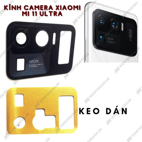 Kính camera xiaomi mi 11 ultra kèm keo dán