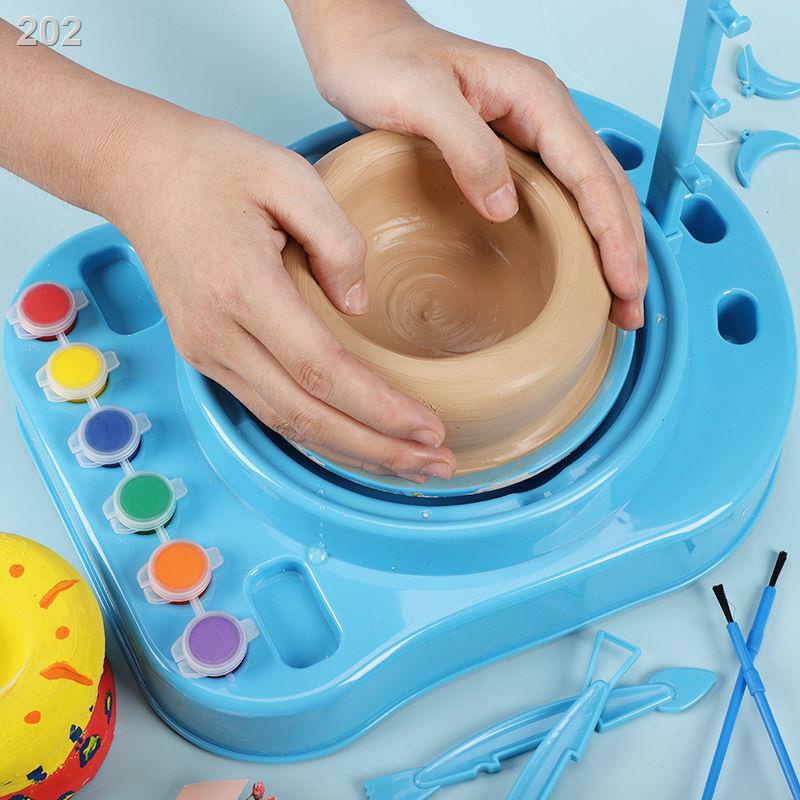 【bán chạy】Sinh nhật cho trẻ em máy vẽ phôi gốm nghệ thuật bằng bùn học làm thủ công tay bộ nguyên liệu đất sét không nun