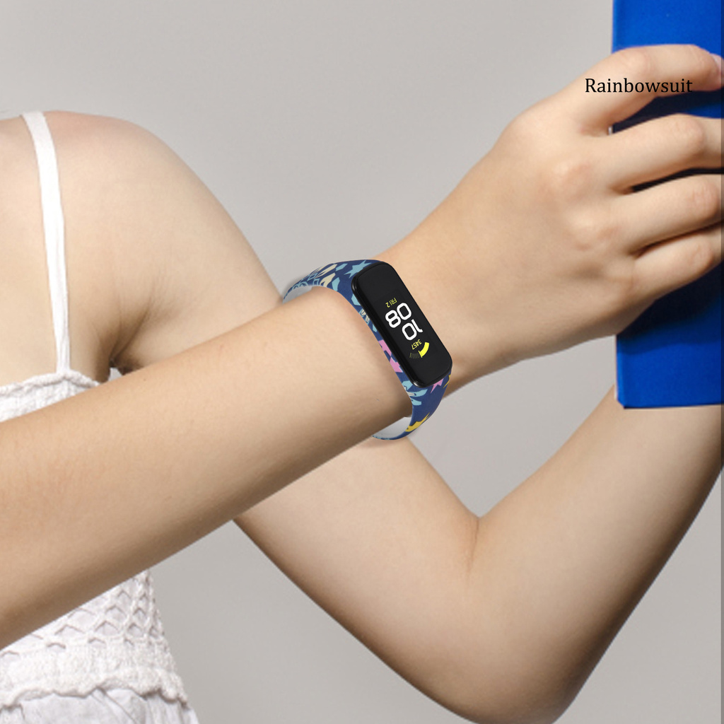 Dây Đeo Tpu Họa Tiết Nhiều Màu Cho Đồng Hồ Thông Minh Samsung Galaxy Fit 2 Sm-R220