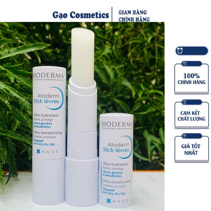 Son dưỡng môi khô nứt nẻ Bioderma Atoderm Stick Levres 4g_bill Pháp