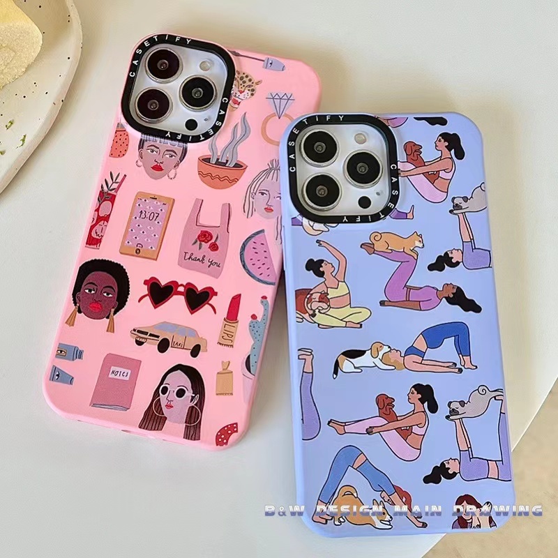 Ốp Điện Thoại Silicon Mềm Chống Sốc In Hình Yoga Thời Trang Cho iPhone 14 13 12 11 Pro MAX X XS MAX XR 7 8 Plus