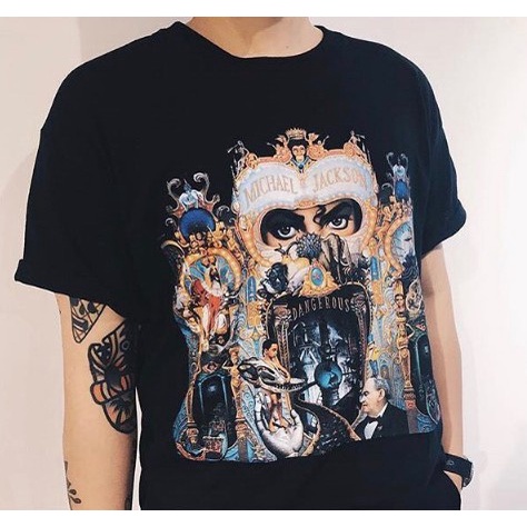 Áo thun tay ngắn in hình Michael Jackson cá tính