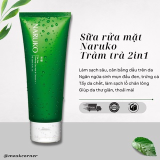 Sữa rửa mặt dạng bùn NARUKO TRÀM TRÀ Purifying Clay Mask and Cleanser 2in1 120 gr