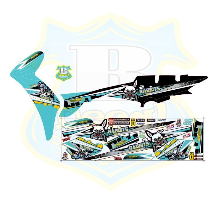 ( Quí khách vui lòng mang ra tiệm cho thợ dán ) Tem elegant 50 2016 thỏ