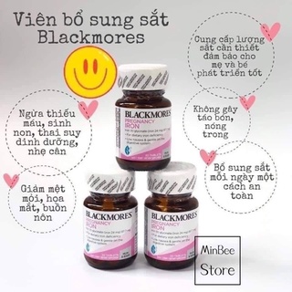 Viên uống Bổ sung Sắt cho bà bầu của Úc Blackmores Pregnancy Iron 30 viên