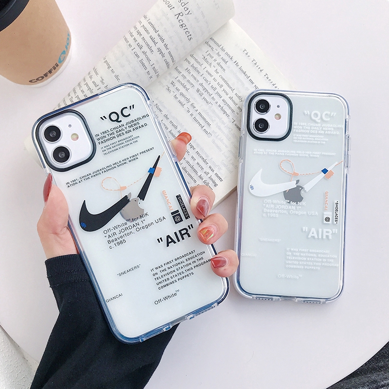 Ốp điện thoại mềm in logo Nike AIR JORDAN OFF-WHITE dành cho iPhone 11 Pro 6 6s 7 8 Plus X XS MAX XR