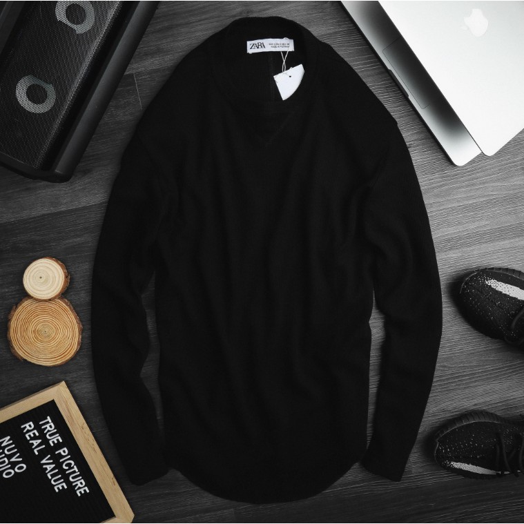 Áo len Zara | Restock Zara longsleeve men 2019 | Màu Đen Full size