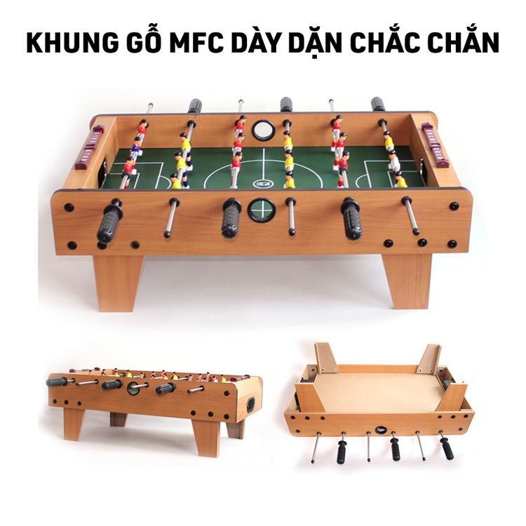 Bàn bi lắc mini 6 tay cầm, bàn bi lắc cho bé 2022 chất liệu gỗ dễ dàng lắp đặt tặng 2 bóng đi kèm RAMBO TOYS