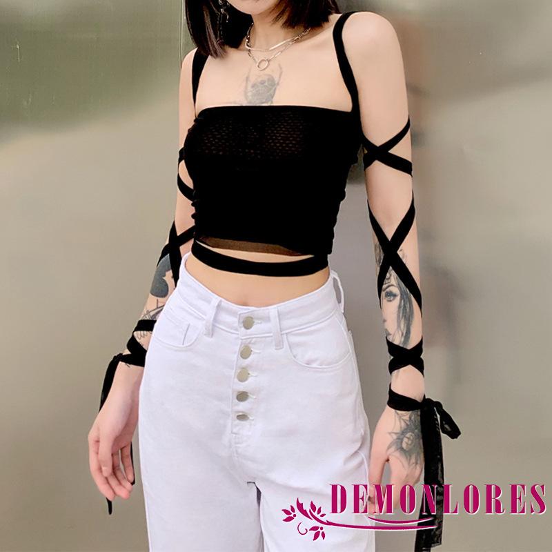 Áo Ống Có Dây Màu Trơn Gợi Cảm Cho Nữ