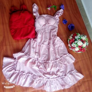 Đầm tầng màu trơn, hết bi