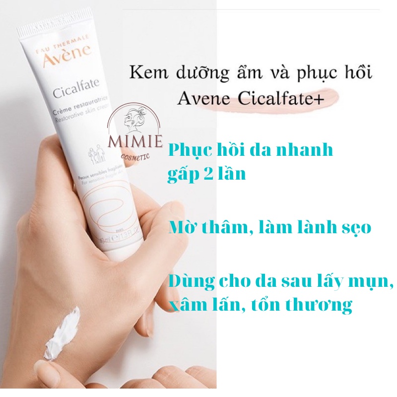 Kem Dưỡng Avene Cicalfate Phục Hồi Da, Mờ Sẹo, Tái Tạo, Cấp Ẩm Cho Làn Da - Avene Cicalfate Repair Cream