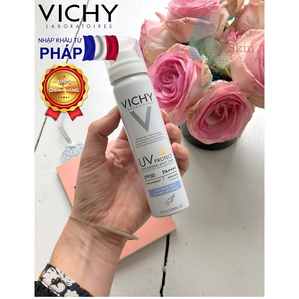 [CHÍNH HÃNG] Xịt Chống Nắng Chống Ô Nhiễm VICHY UV PROTECT SKIN DEFENSE DAILY CARE SPF50