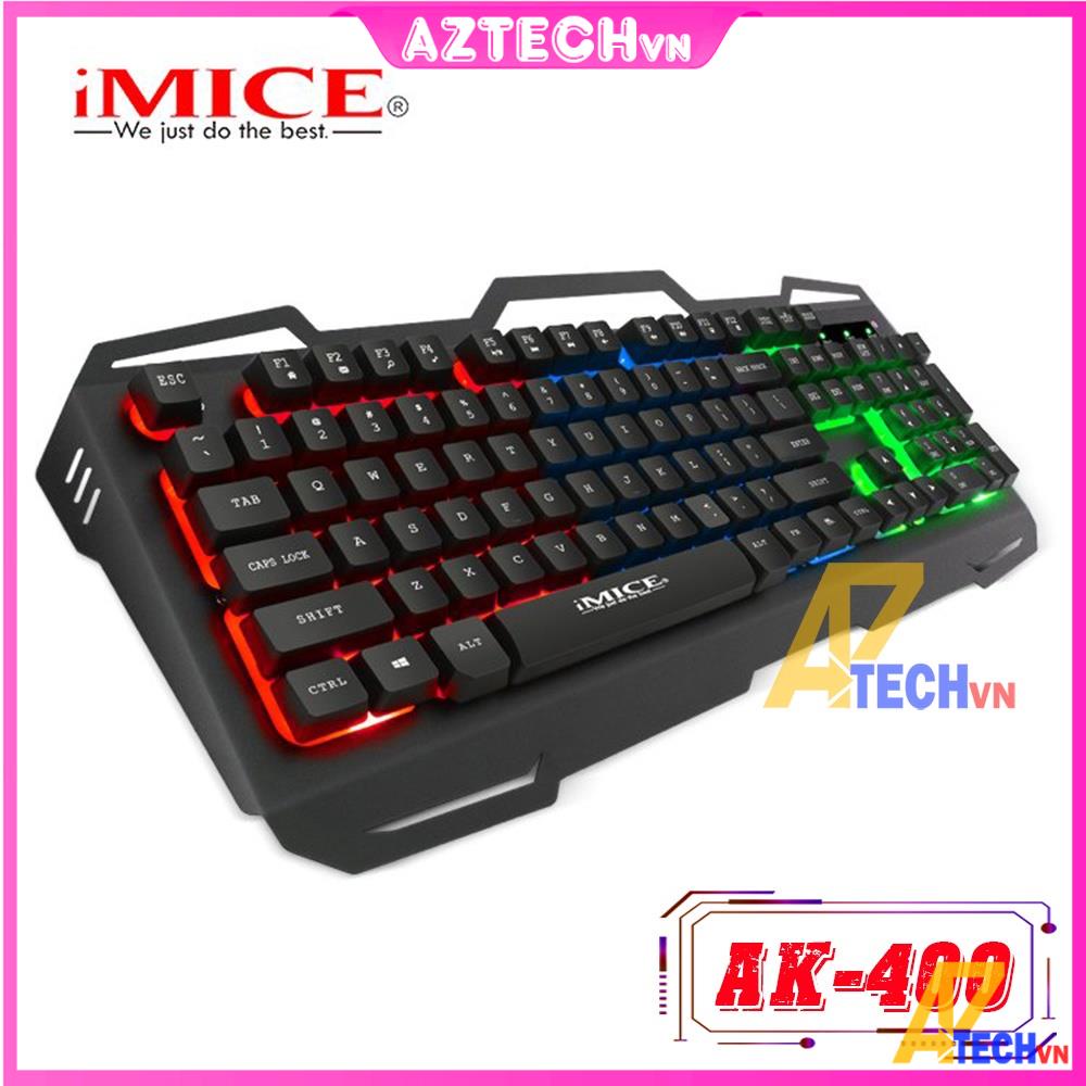 BỘ BÀN PHÍM GAMING, KEYBOARD IMICE AK400 GIẢ CƠ LED RGB - BẢO HÀNH 12 THÁNG