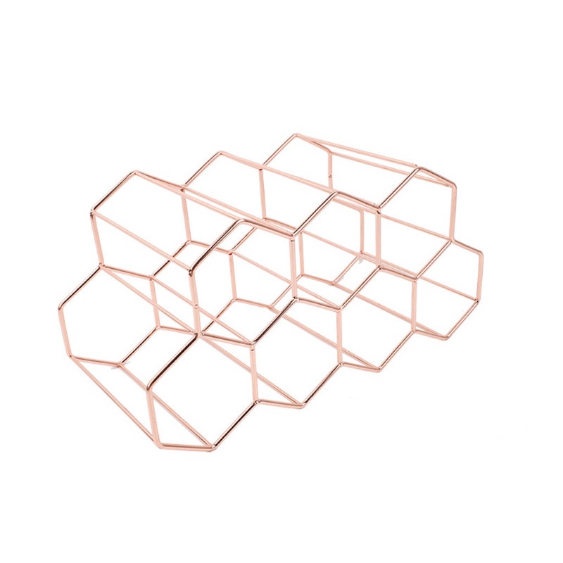 Giá Kim Loại Tổ Ong Để Chai Rượu Vang Tiện Dụng