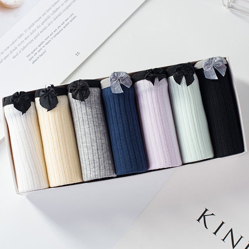 Set 7 Quần Lót Cotton Thoáng Khí Kháng Khuẩn Lưng Vừa Dành Cho Nữ Sinh
