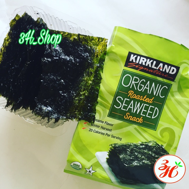 Rong biển sấy Organic KIRKLAND date T3/22 ỹ