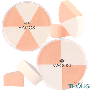 Bông ướt tán phấn vacosi vacosi quarter/wedge sponge/ mút trang điểm nền vacosi